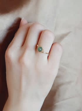 女性包金文艺不褪色戒指原创