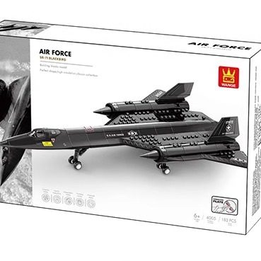 万格积木军事模型SR-71黑鸟侦察机战斗机兼容小颗粒积木益智玩具 - 图2