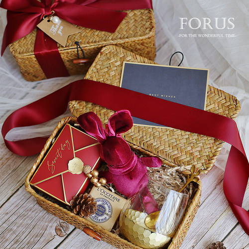 伴手礼盒伴娘女礼物编织盒结婚实用高档欧舒丹美业活动商务空盒 - 图2