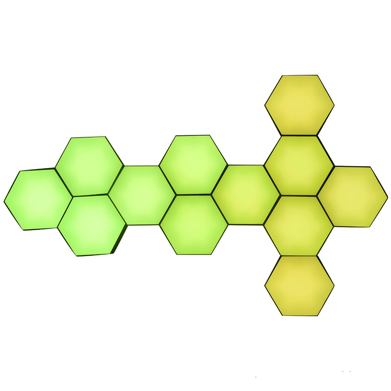 电竞氛围灯智能奇光板背景墙量子灯声控感应遥控六角蜂窝卧室壁灯 - 图3