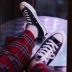 Converse Samsung tiêu chuẩn giày nam và nữ Allstar1970s giày vải thấp 162058 kiểu thường xanh cổ điển 101001 - Plimsolls