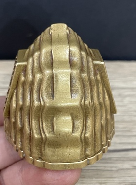 黄亮黄铜状元山乾隆御用正一品家居装饰吉祥乾隆年制黄铜仿古摆件