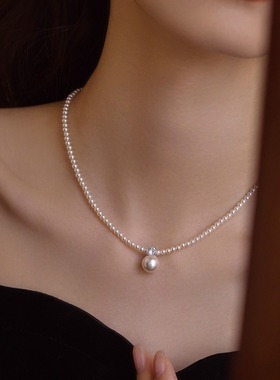 轻奢戴妃款珍珠项链骨链