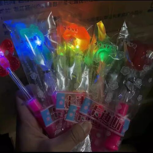 50支单灯七彩led发光棒棒糖 闪光发光糖发亮糖果酒吧KTV夜场派对 - 图0