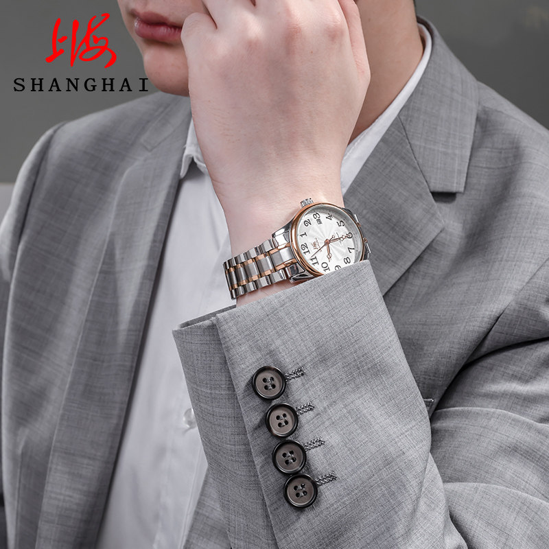 情侣情侣款一对女机械表全上海表 上海上时国产腕表