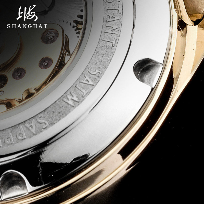 新品上海手表男正品全自动机械表男表金男士钢带防水情侣手表3020