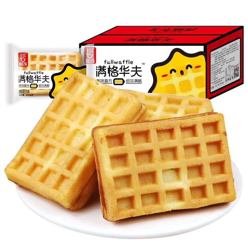 新欧乐满格肉松华夫饼2000g蛋糕 新欧乐食品西式糕点
