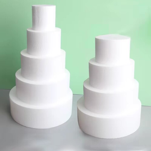 泡沫蛋糕模型模具生日蛋糕胚4/6/8寸组合烘焙假体练习裱花圆柱体 - 图2