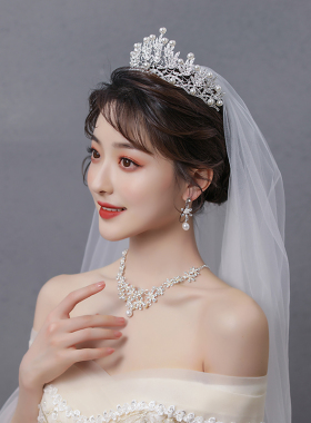 三件套装皇冠结婚新娘头饰