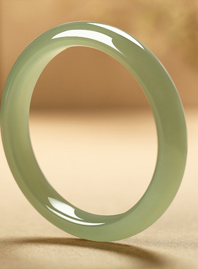 天然和田玉手镯湖水绿女款手链吊坠面包圈老型珠单圈多圈手串玉石