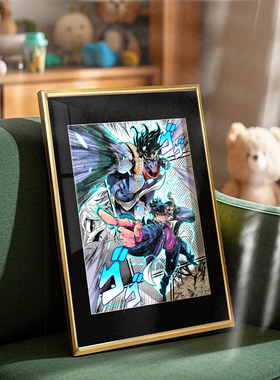 JOJO的奇妙冒险空条承太郎星尘斗士白金之星午睡毯地毯装饰画