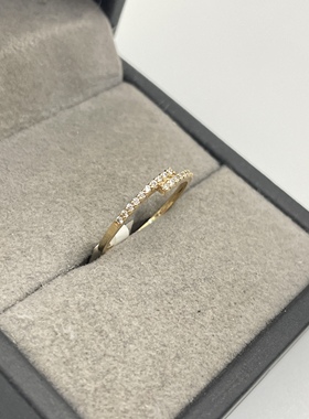 出口韩国14k真金AU585戒指孤品重量0.93克 标准码13号