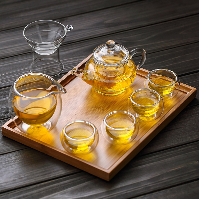 美斯尼玻璃茶壺套裝紅茶小號功夫茶具家用泡茶器耐熱透明玻璃水壺
