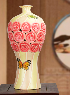 创意手绘艺术风陶瓷玄关家居装饰