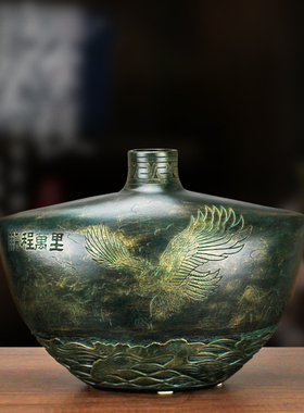 仿古青铜客厅陶瓷中式摆件古董架