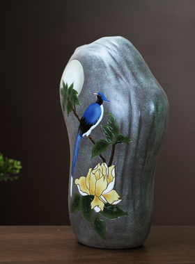 大井时运新中式风电视柜陶瓷摆件