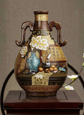 大井中式客厅装饰品博古架陶瓷