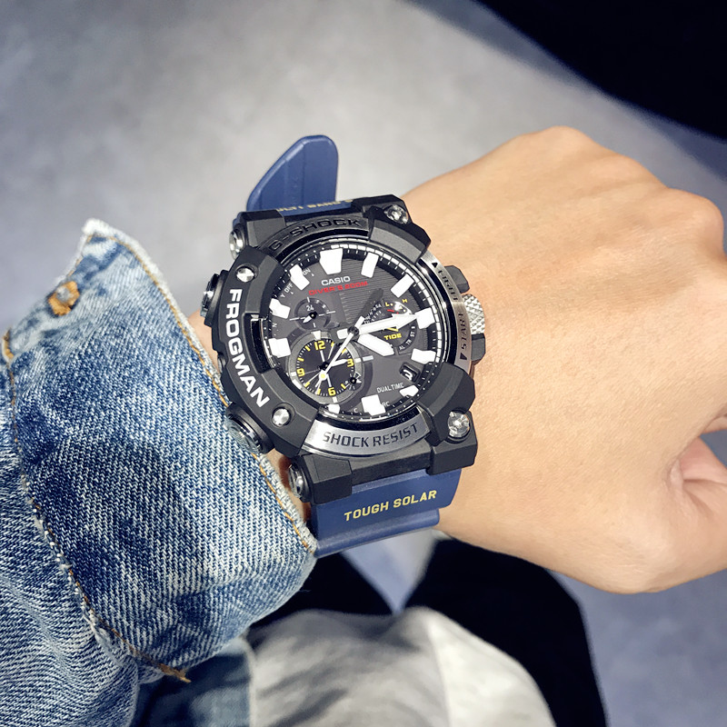 casio卡西欧G-SHOCK七代蛙人运动防水太阳能电波男手表 GWF-A1000 - 图1