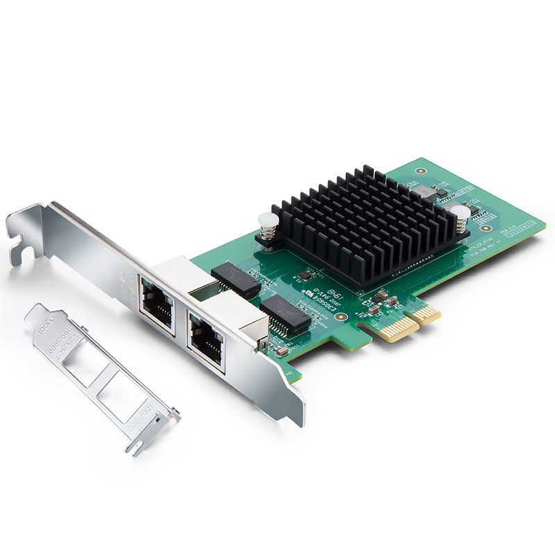 千兆网卡pci-e intel 82576-2T ROS软路由RJ45电口双/四口服务器网卡82573/i210-T1/i350-t2 ...