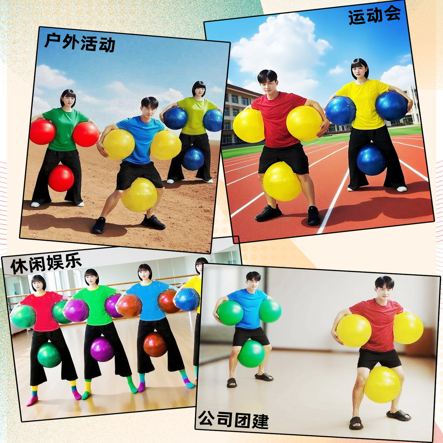 企鹅漫步游戏道具团建团队拓展主题活动运动会背夹球运球接力比赛 - 图0