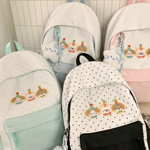 儿童书包初中女生小学生2025新款背包大学生女孩高中生抽绳双肩包 - 图0