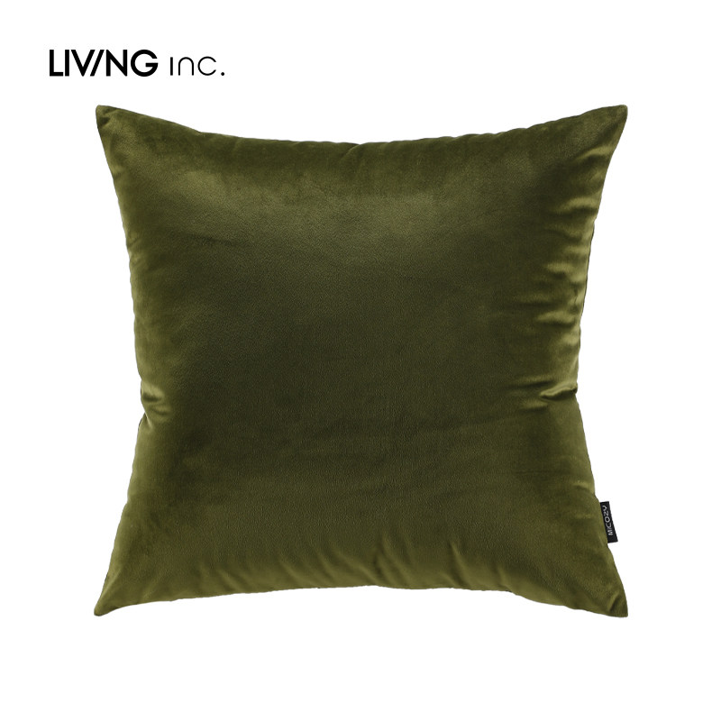 LIVING inc.橄榄天鹅绒 墨绿色抱枕沙发客厅轻奢复古靠枕床头靠垫,淘宝优惠券,粉丝福利购,淘宝优惠卷
