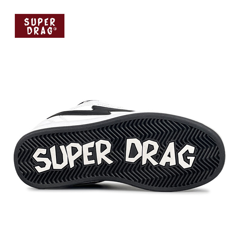 超拽SUPERDRAG 闪电面包鞋复古加绒保暖低帮板鞋男女百搭休闲鞋子