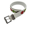 Roller buckle embroidery colorful cross belt vine pin buckle belt men and women same style personalized trendy versatile trouser belt