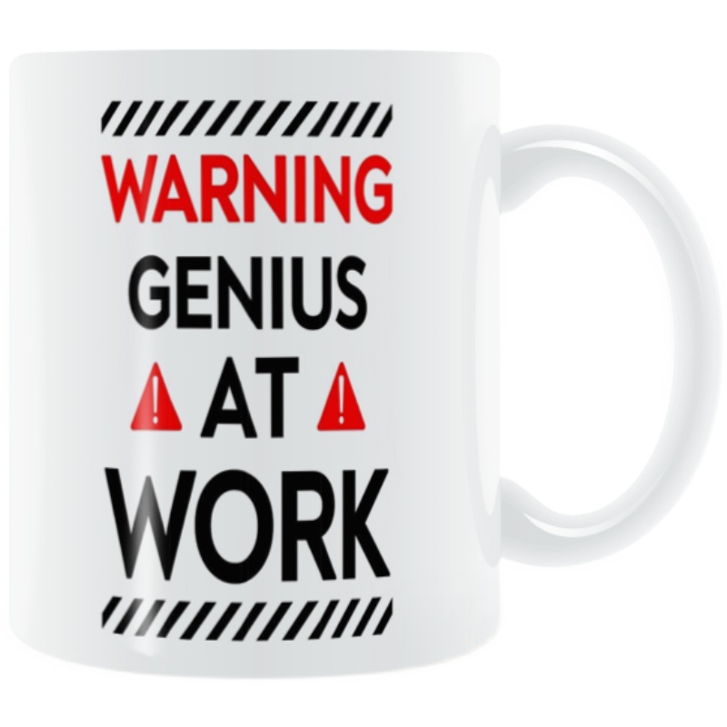 warning genius at work mug警告 天才在工作马克杯美式搞笑个性 - 图3