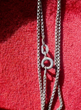 印第安纳瓦霍手工925纯银绿松石水滴吊坠项链盒子链中古首饰古着