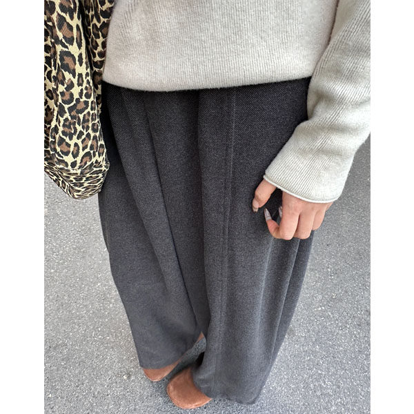 梨型身材深灰色毛呢休闲裤女冬季加绒大码胖mm高腰宽松显瘦阔腿裤,淘宝优惠券,粉丝福利购,淘宝优惠卷