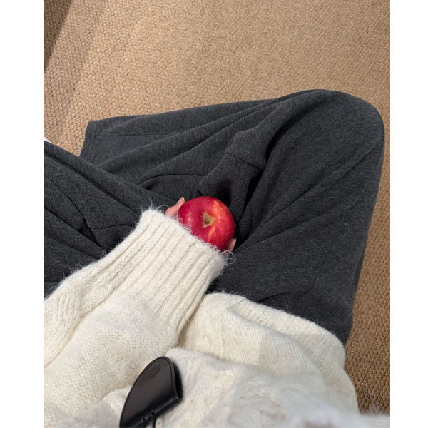 梨型身材弯刀阔腿裤女秋冬新款大码胖mm宽松显瘦慵懒风休闲加绒裤,淘宝优惠券,粉丝福利购,淘宝优惠卷