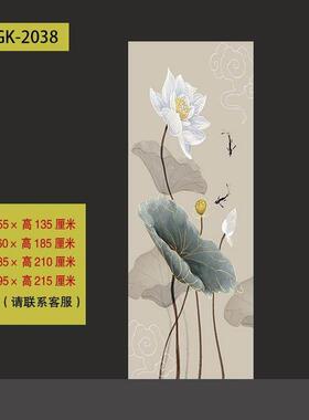 爆款厂家直销卫生间玻璃门贴画3d立体门贴莲花图装饰画贴纸厕所门
