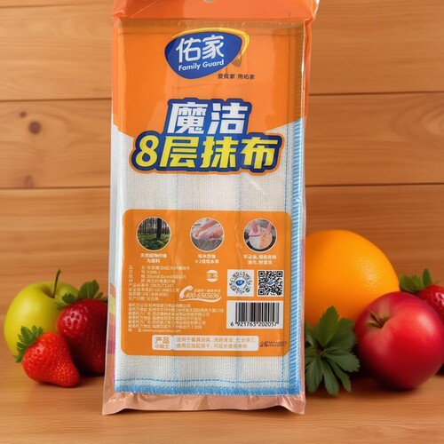 佑家魔洁8层木纤维抹布 吸抹布水不掉毛加厚不沾油厨房客厅办公室 - 图2
