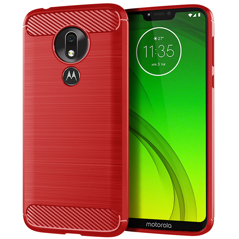 适用Moto G7Power美版手机壳 Moto G7 Power保护套拉丝纹防摔软壳-图3