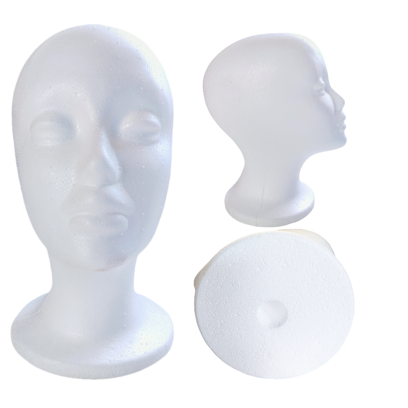 泡沫头模假发支架毛娘打包假发假人头模型展示架造型支架假模特头 - 图3