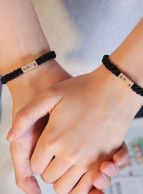 情侣手链女一对定制刻字男友专属