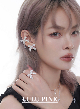 韩国小众ins芭蕾风蕾丝耳钉百搭甜美轻奢高级耳饰s925纯银针耳环
