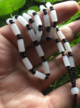 简约玉石珠子项链挂绳吊坠绳