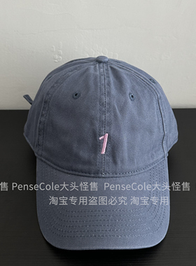 大头怪售棒球帽秋冬软顶休闲女鸭舌帽大头围显脸小数字1帽子男士