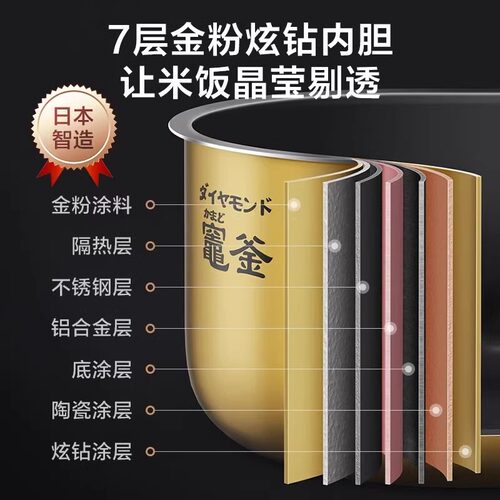 松下日本原装进口电饭煲hcc187/107家用智能IH变频多功能饭锅3-5L - 图1