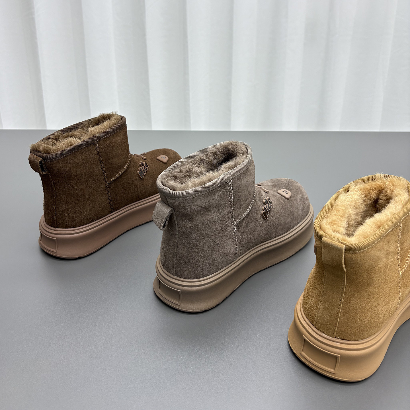 真皮羊毛雪地靴女2025冬季新款圆头厚底加厚保暖防滑牛皮休闲棉靴,淘宝优惠券,粉丝福利购,淘宝优惠卷