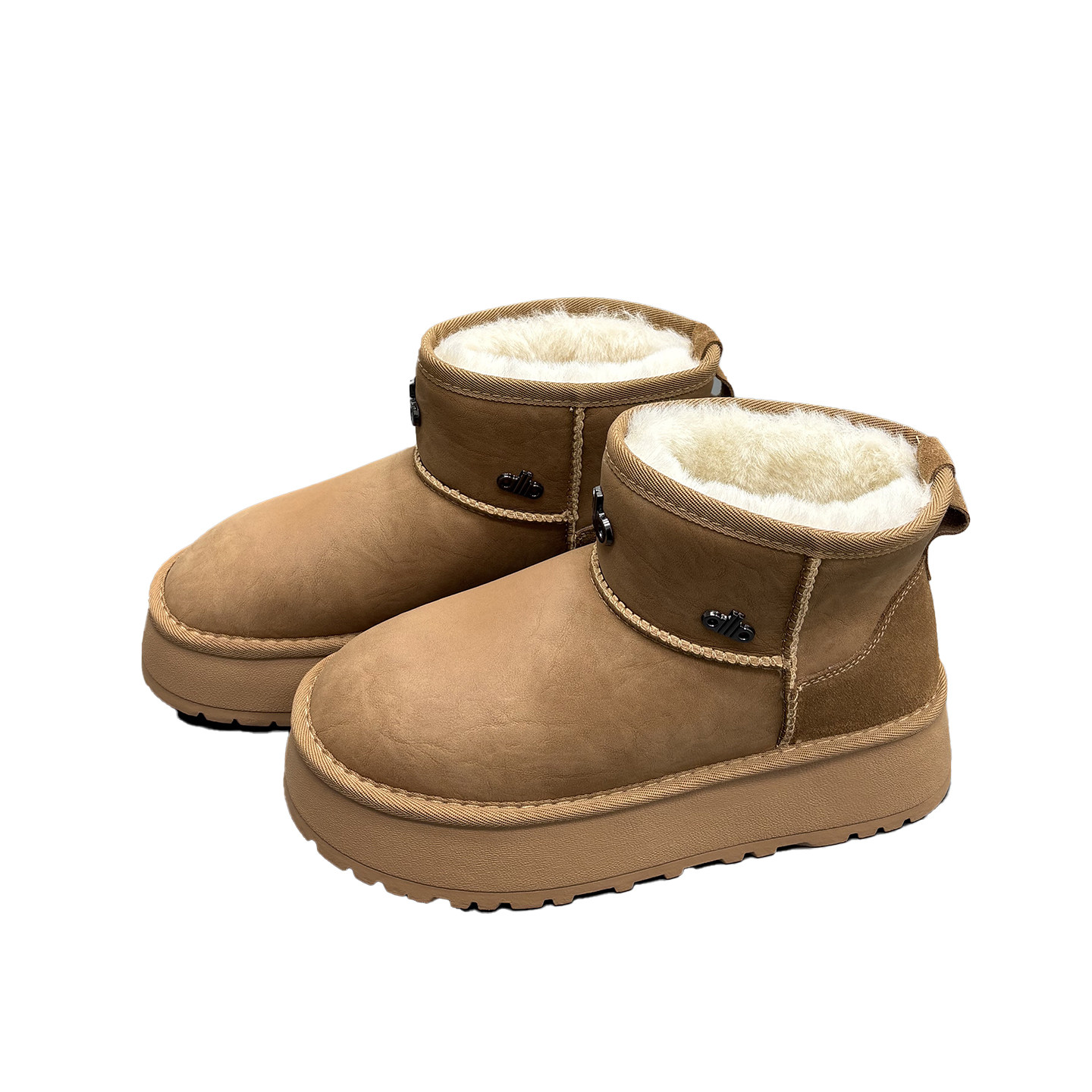 真皮羊毛雪地靴女2025冬季新款圆头厚底加厚保暖防滑牛皮休闲棉靴,淘宝优惠券,粉丝福利购,淘宝优惠卷