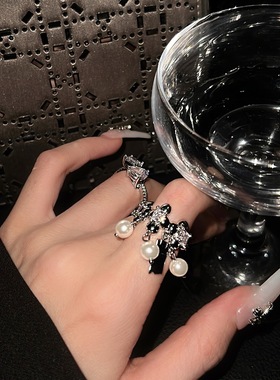 小众设计师款式个性锆石开口戒指