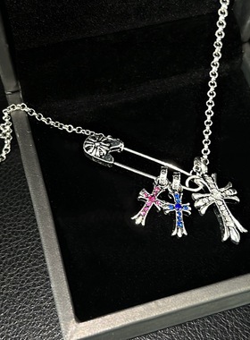 潮流复古欧美风十字架项链