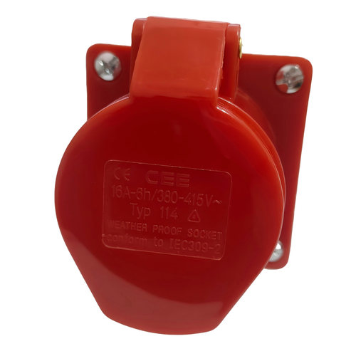 CEE32A4孔工业插头16A-6H/380V检修电源箱插座TYP114 公母一套 - 图2