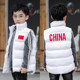 Chinese national team sports vest men and women autumn and winter training down cotton sports student vest personal trainer horse clip
