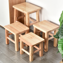 Small wooden stool solid wood square stool round stool home stool small bench stool short stool small stool tea table stool for changing shoes at home