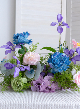 欧式桌花餐桌花艺摆件成品仿真花