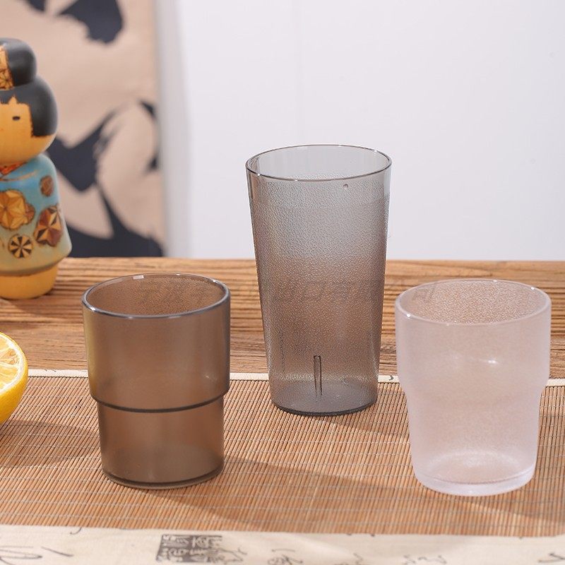 水杯日式磨砂防摔塑料耐热家用餐厅果汁饮料可叠起茶杯12个一盒装,淘宝优惠券,粉丝福利购,淘宝优惠卷